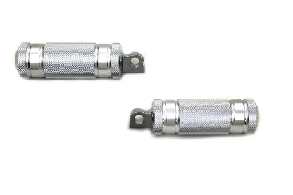 Wyatt Gatling Silver Knurled Four Grooved Footpeg Set - Set of Two by Wyatt Gatling