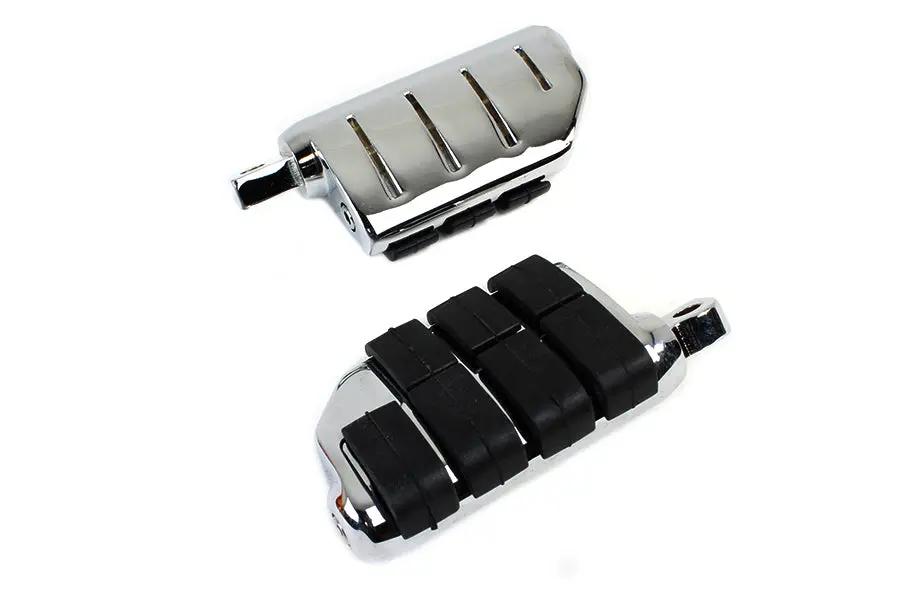 Wyatt Gatling Chrome Double Wide Lions Paw Footpeg Set - Fits Harley Davidson Softail Models by Wyatt Gatling
