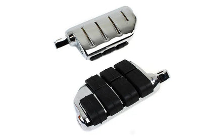 Wyatt Gatling Chrome Double Wide Lions Paw Footpeg Set - Fits Harley Davidson Softail Models by Wyatt Gatling