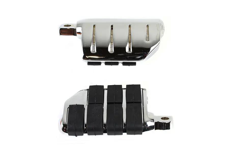 Wyatt Gatling Chrome Double Wide Lions Paw Footpeg Set - Fits Harley Davidson Softail Models by Wyatt Gatling
