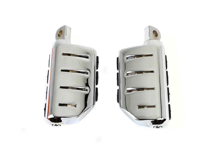 Wyatt Gatling Chrome Double Wide Lions Paw Footpeg Set - Fits Harley Davidson Softail Models by Wyatt Gatling
