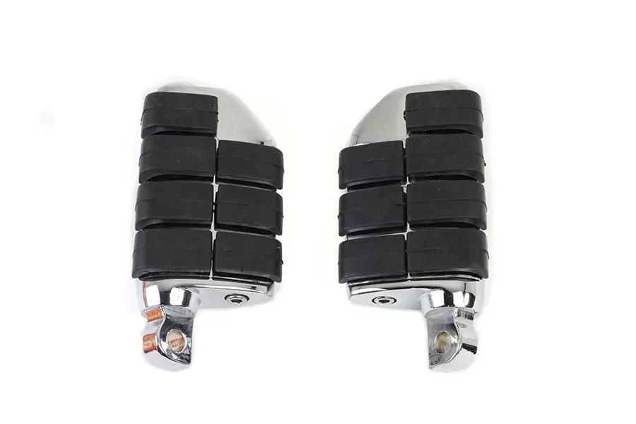 Wyatt Gatling Chrome Double Wide Lions Paw Footpeg Set - Fits Harley Davidson Softail Models by Wyatt Gatling