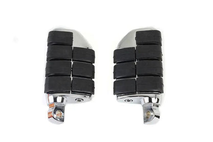 Wyatt Gatling Chrome Double Wide Lions Paw Footpeg Set - Fits Harley Davidson Softail Models by Wyatt Gatling