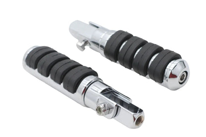 Ultima Cat Paw Footpeg Set with 3/8 Inch Stud Mount - Chrome Plated Anti-Vibe Footpegs by Ultima