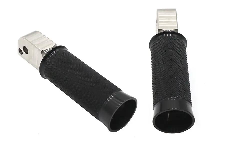 V-Twin M8 Speedster Passenger Footpeg Set Black for Harley Davidson Models by V-Twin