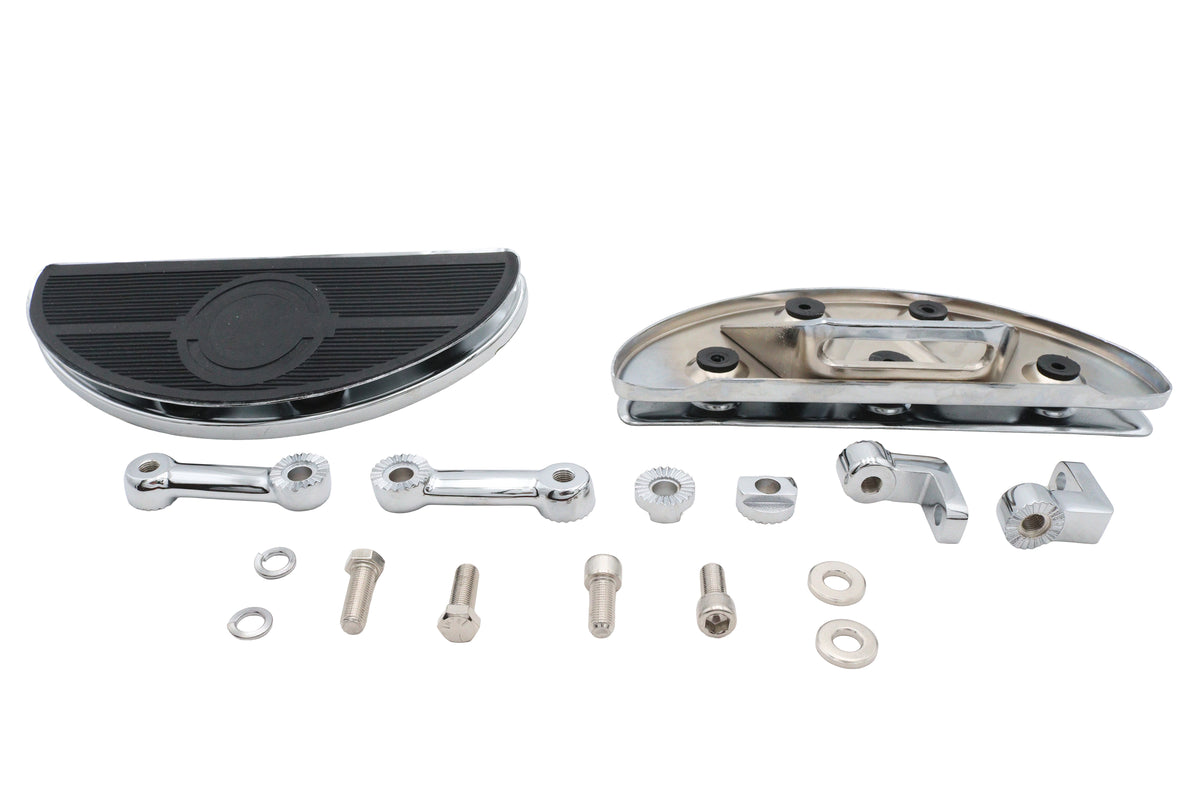Ultima 123-18 Chrome D-Shaped Anti-Vibration Driver Footboard Set