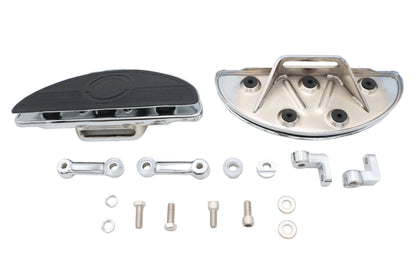Ultima 123-18 Chrome D-Shaped Anti-Vibration Driver Footboard Set