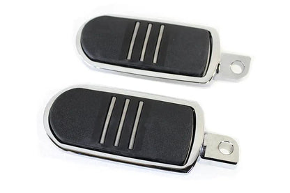 Wyatt Gatling Chrome Small Streamliner Style Footpeg Set for Harley Davidson FX Models by Wyatt Gatling