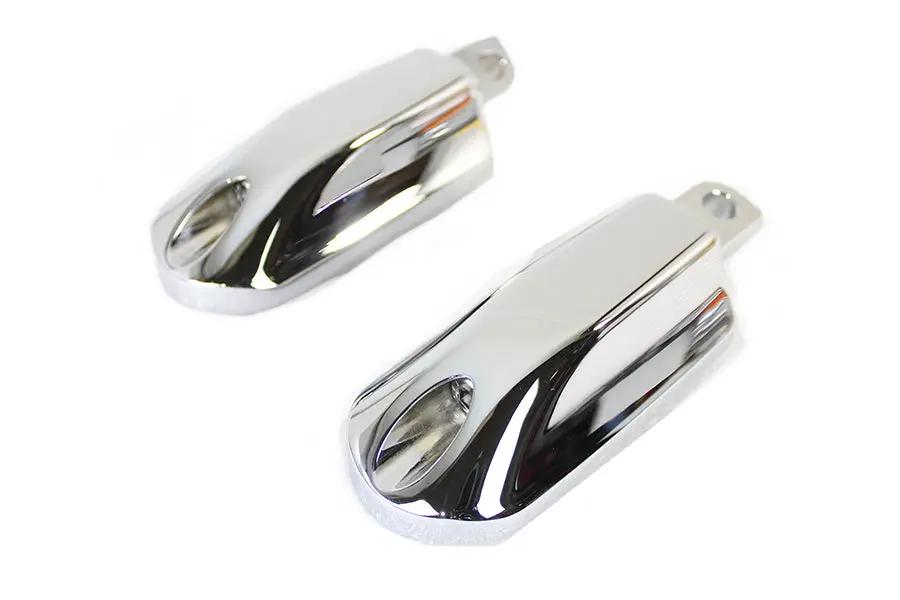 Wyatt Gatling Chrome Small Streamliner Style Footpeg Set for Harley Davidson FX Models by Wyatt Gatling
