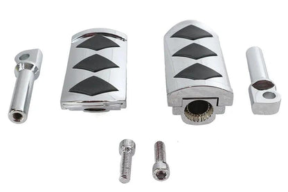 Wyatt Gatling Diamond Style Adjustable Footpeg Set Chrome - Part 17-0/6481BMD by Wyatt Gatling