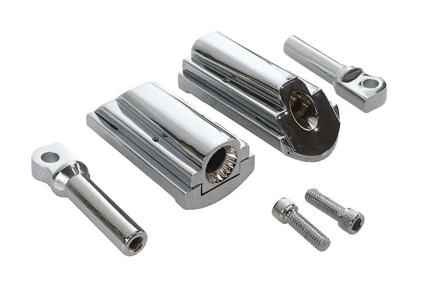 Wyatt Gatling Diamond Style Adjustable Footpeg Set Chrome - Part 17-0/6481BMD by Wyatt Gatling