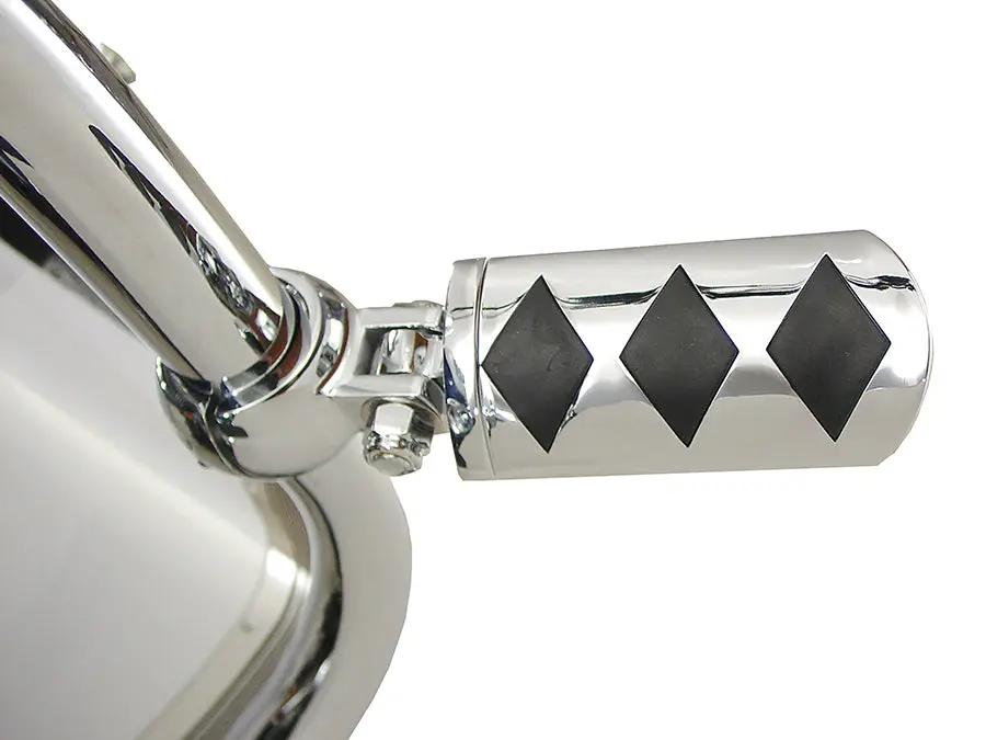Wyatt Gatling Diamond Style Adjustable Footpeg Set Chrome - Part 17-0/6481BMD by Wyatt Gatling