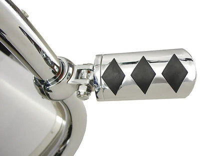Wyatt Gatling Diamond Style Adjustable Footpeg Set Chrome - Part 17-0/6481BMD by Wyatt Gatling