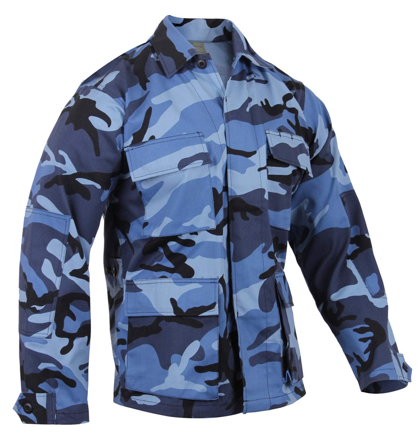 Rothco Twill BDU Shirt Sky Blue Camo Size Large – Durable Military-Style Tactical Shirt