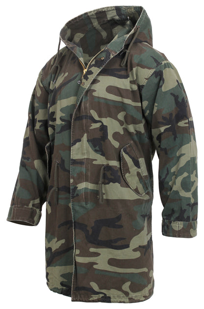 Rothco Vintage Camo M-51 Fishtail Parka Size Small in Woodland Camo