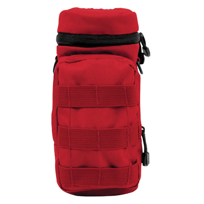 Rothco MOLLE Compatible Water Bottle Pouch in Red - Durable Polyester Outdoor Hydration Accessory