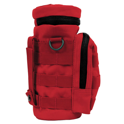 Rothco MOLLE Compatible Water Bottle Pouch in Red - Durable Polyester Outdoor Hydration Accessory