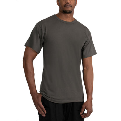 Rothco Solid Color Short Sleeve Crew Neck T-Shirt in Charcoal Grey, Size Medium