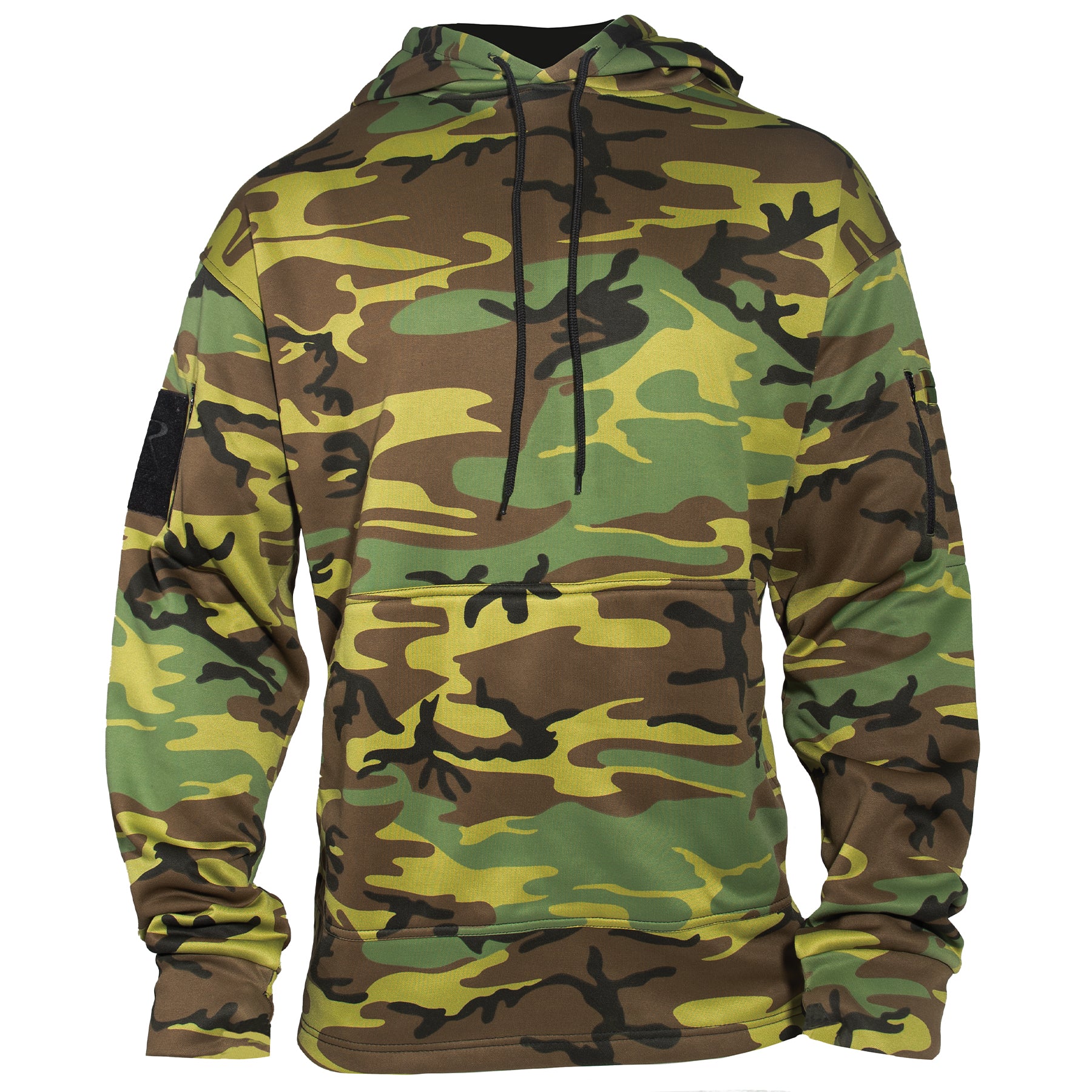 Rothco Concealed Carry Hoodie Woodland Camo Size Small - Discreet CCW Sweatshirt with Moisture-Wicking Technology