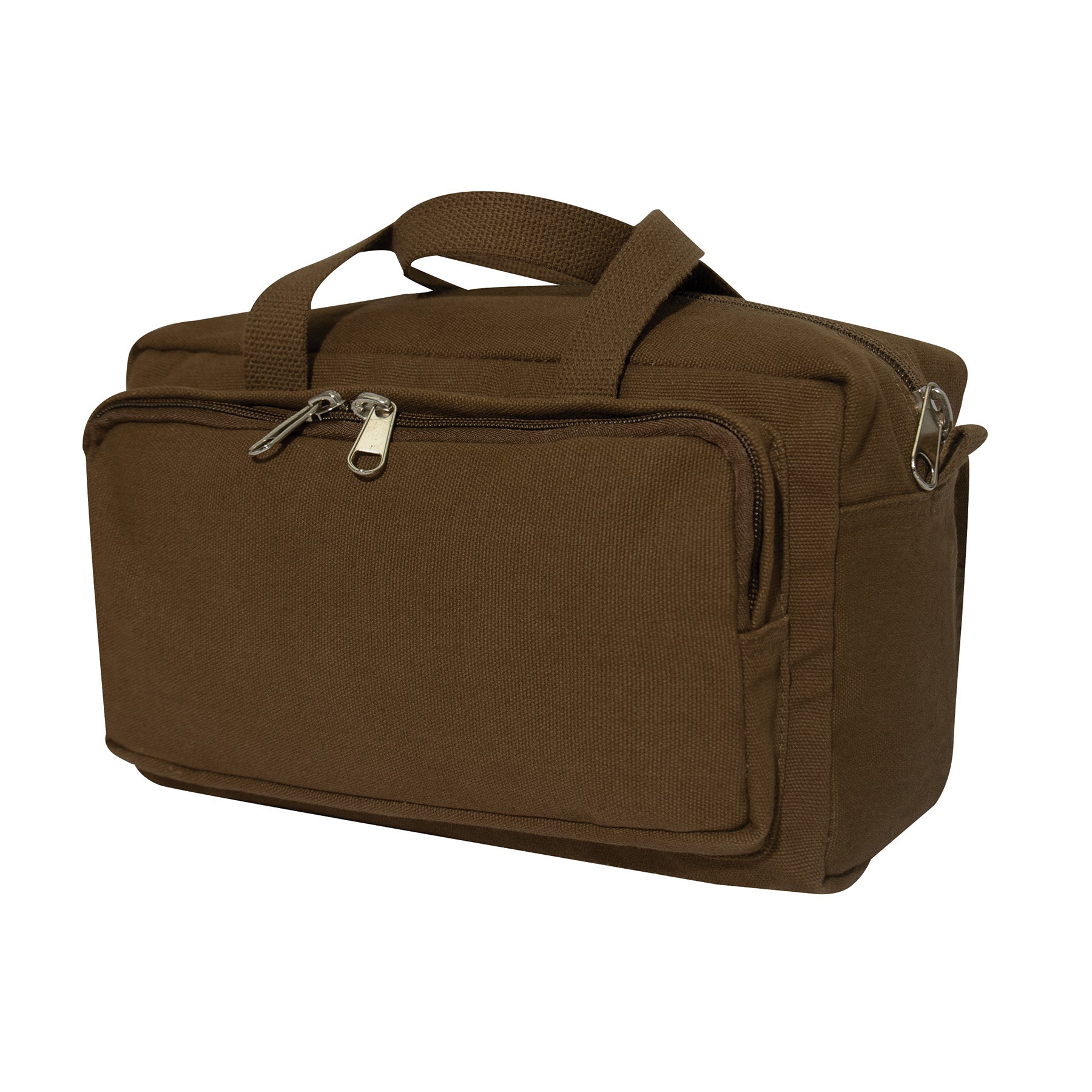 Rothco G.I. Type Zipper Pocket Mechanics Tool Bag with Military Stencil in Earth Brown