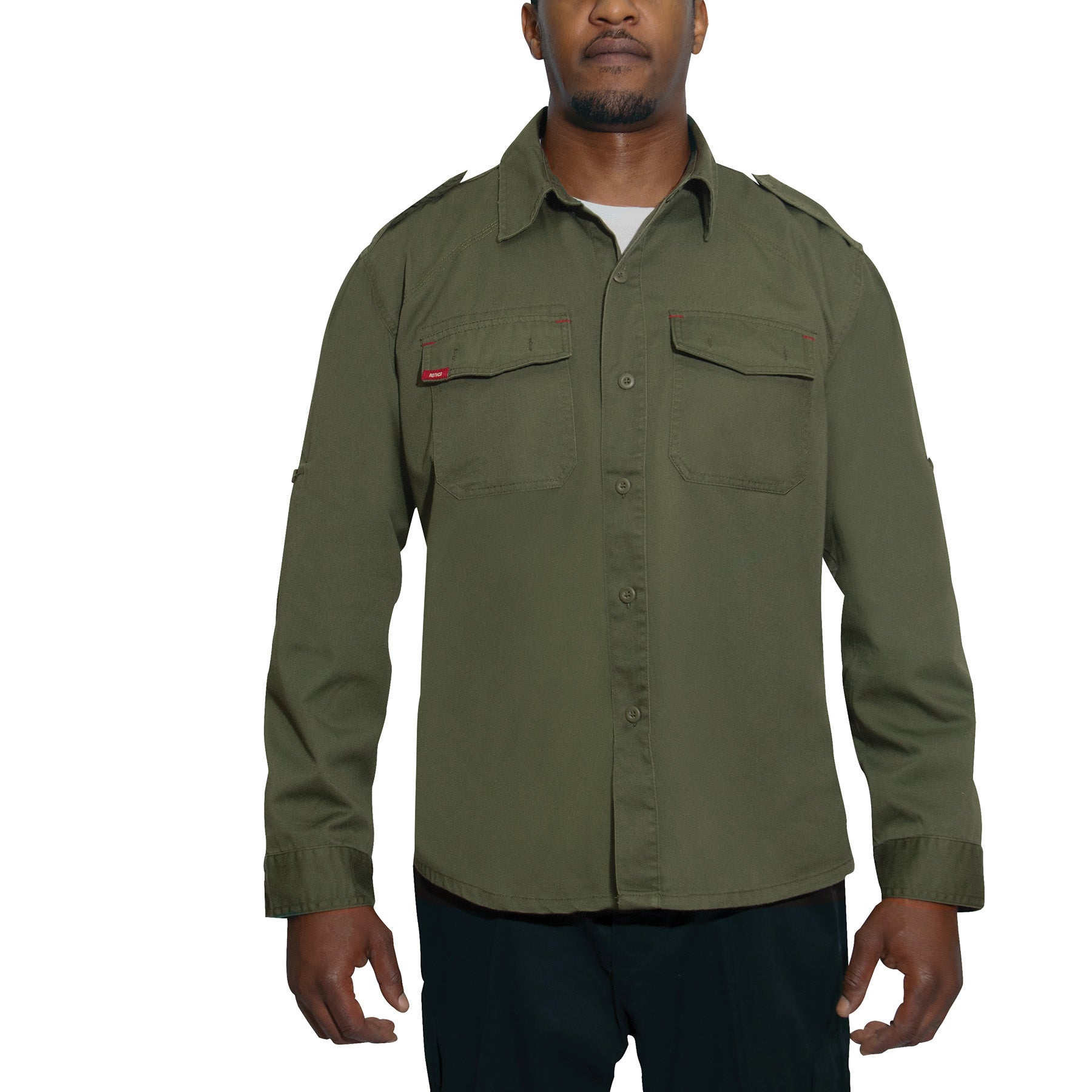 Rothco Vintage Fatigue Shirt Olive Drab Size 3XL with Durable Cotton-Poly Blend