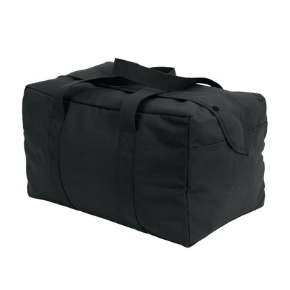 Rothco Canvas Small Parachute Cargo Bag Black – Durable 19 x 12 x 11 Inch Travel and Outdoor Storage