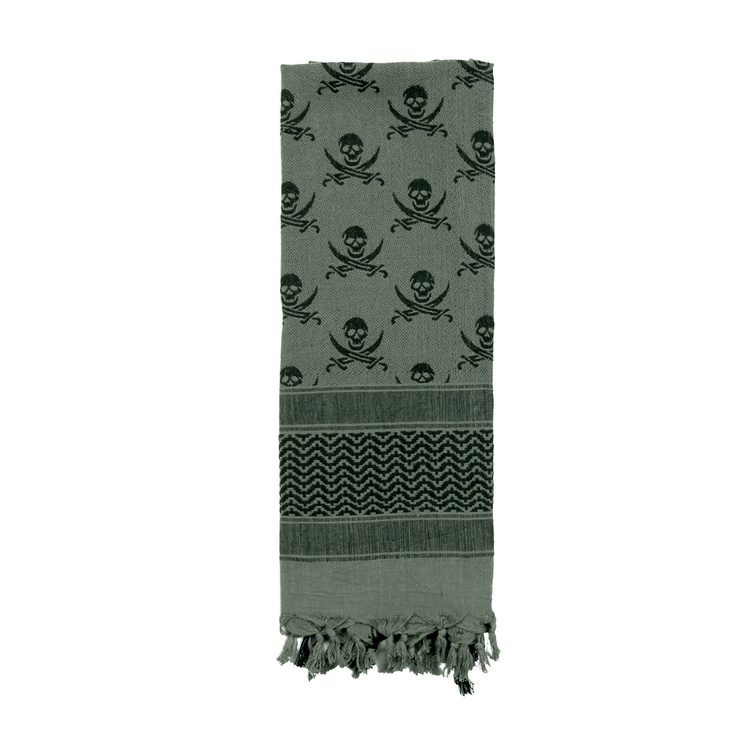 Rothco Skulls Shemagh Tactical Desert Keffiyeh Scarf Foliage Green with Part Number 8539-##FG