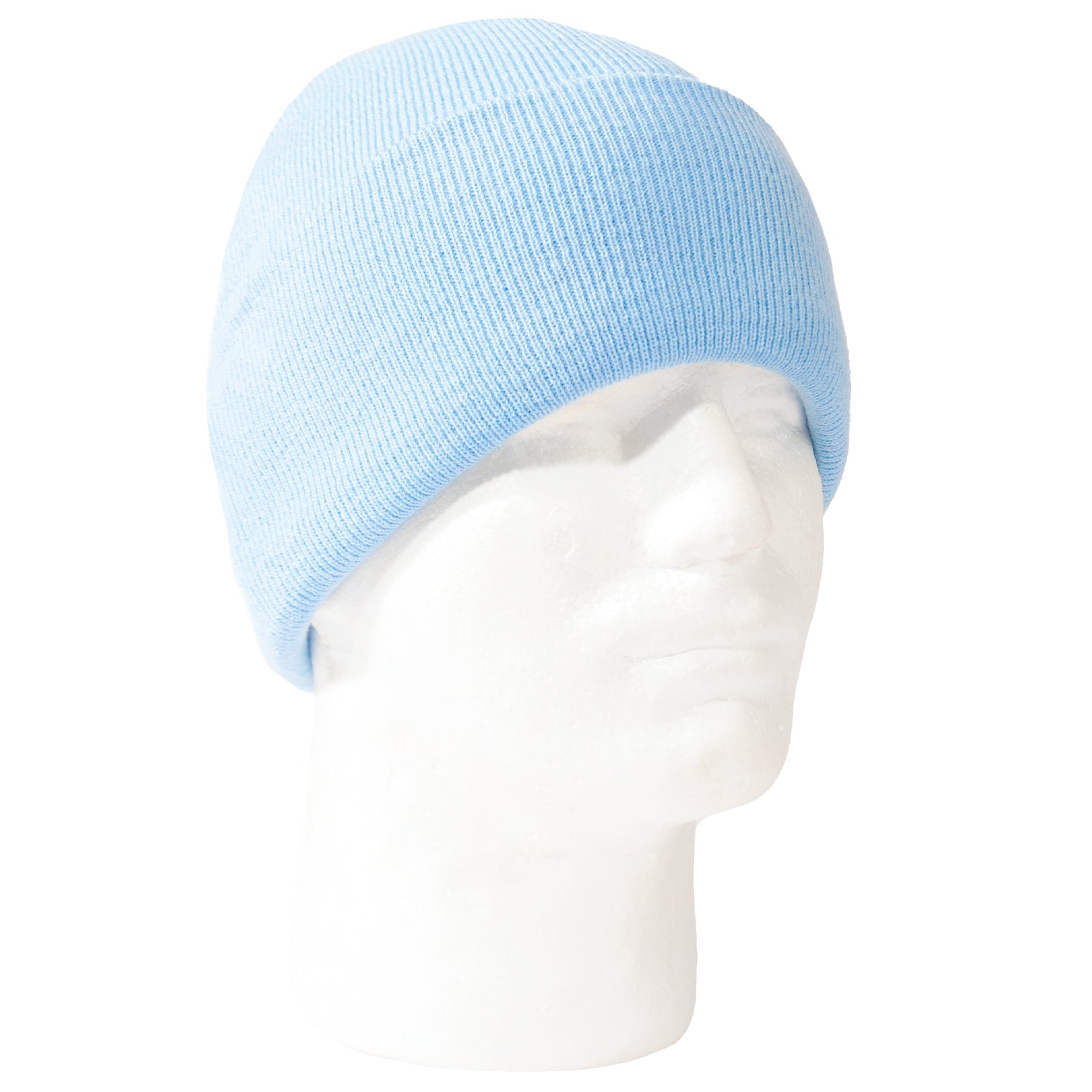 Rothco Deluxe Fine Knit Watch Cap Light Blue - Warm Military-Style Beanie for Outdoor Activities