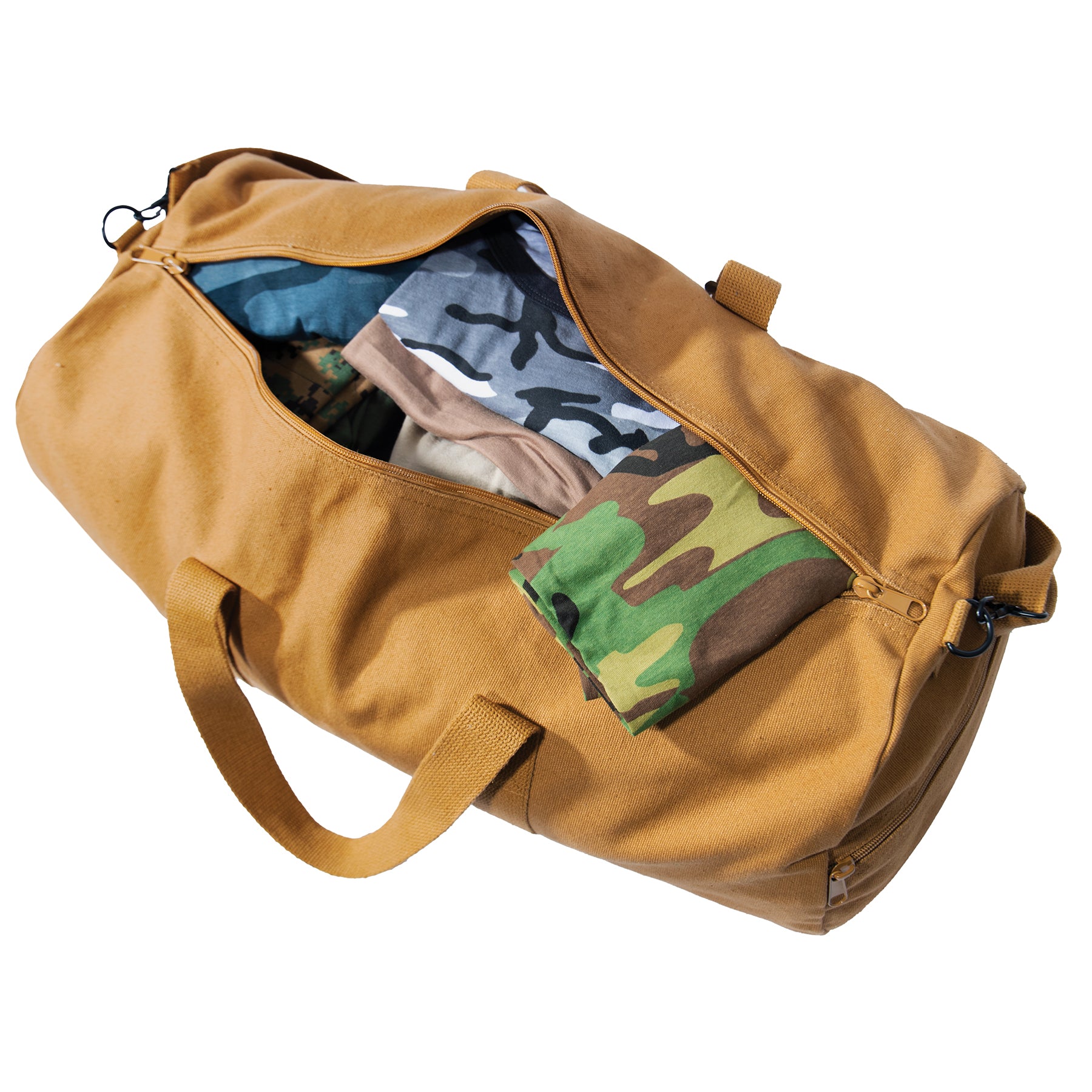 Rothco Canvas Shoulder Duffle Bag in Coyote Brown – 24 Inch Size