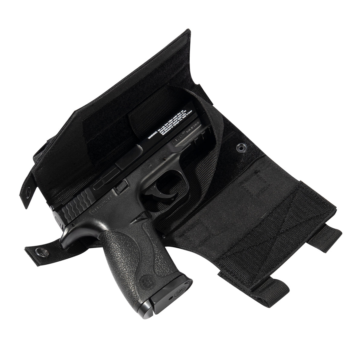 Rothco Low Profile MOLLE Pistol Holster in Black – Adjustable & Compatible with Tactical Gear