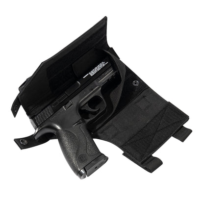 Rothco Low Profile MOLLE Pistol Holster in Black – Adjustable & Compatible with Tactical Gear