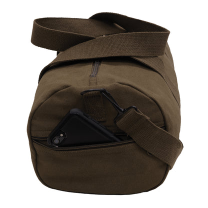 Rothco Canvas Shoulder Duffle Bag Earth Brown, 17 Inches