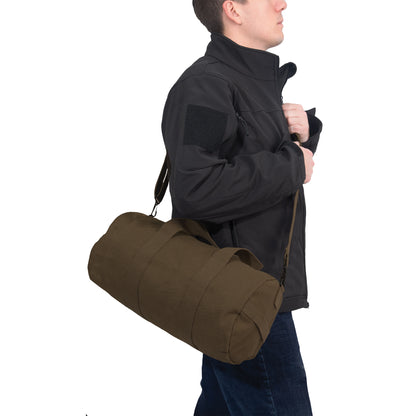 Rothco Canvas Shoulder Duffle Bag Earth Brown, 17 Inches