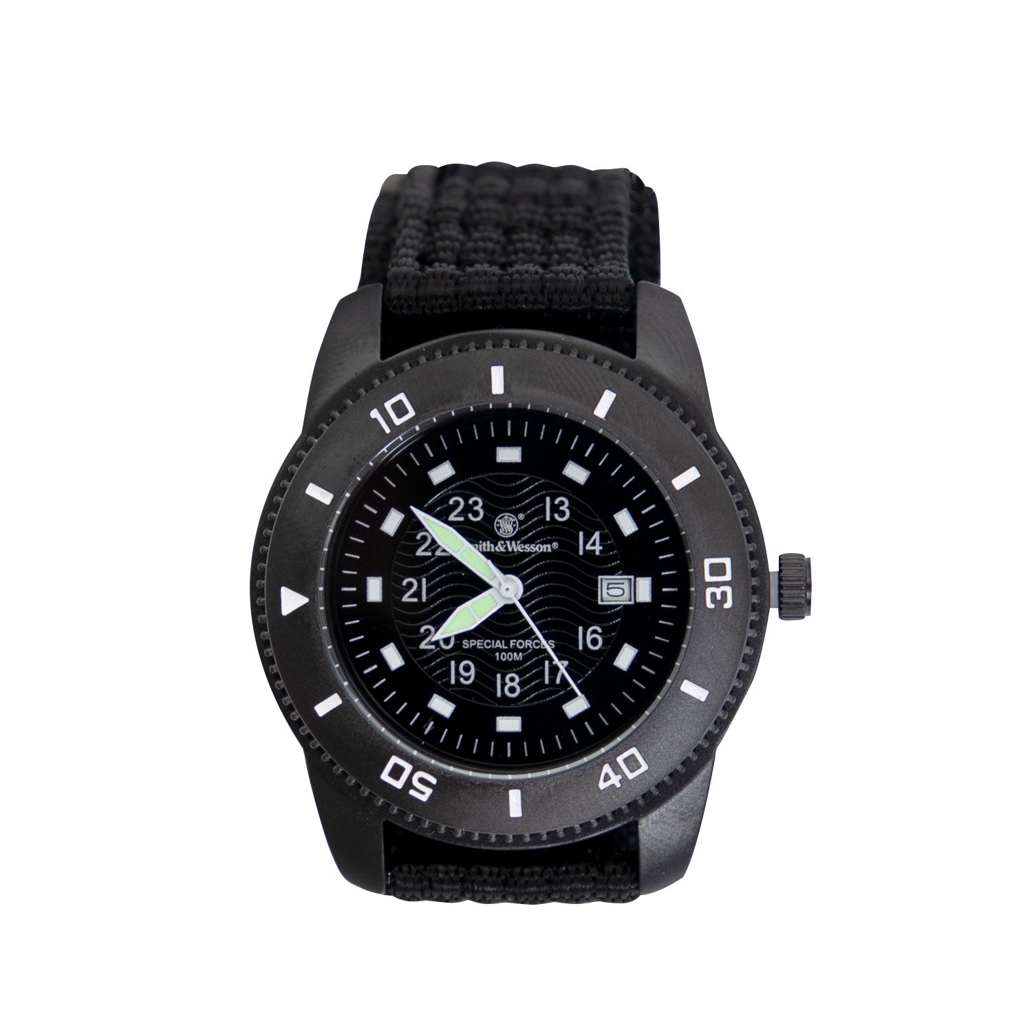Smith & Wesson Commando Watch Model 4316 – Water Resistant Tactical Quartz Watch with Nylon Band