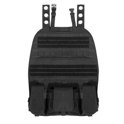 Rothco Tactical Car Seat Panel - Black with MOLLE Webbing and Storage Pouches