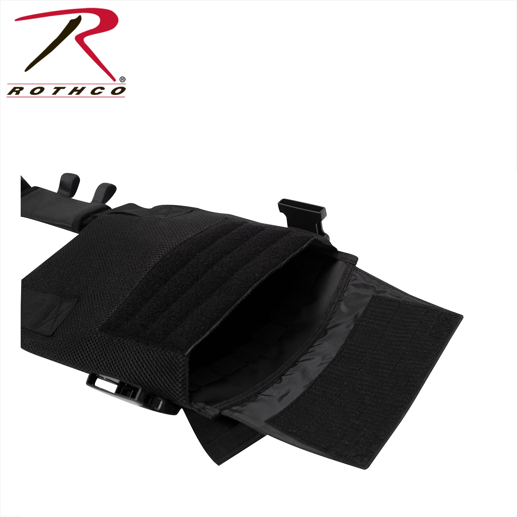 Rothco Low Profile Plate Carrier Vest Black 2XL / 3XL – Minimalist Tactical Loadout