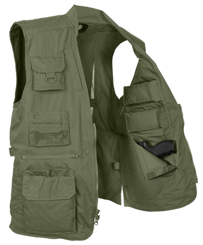 Rothco Plainclothes Concealed Carry Vest in Olive Drab, Size 4XL