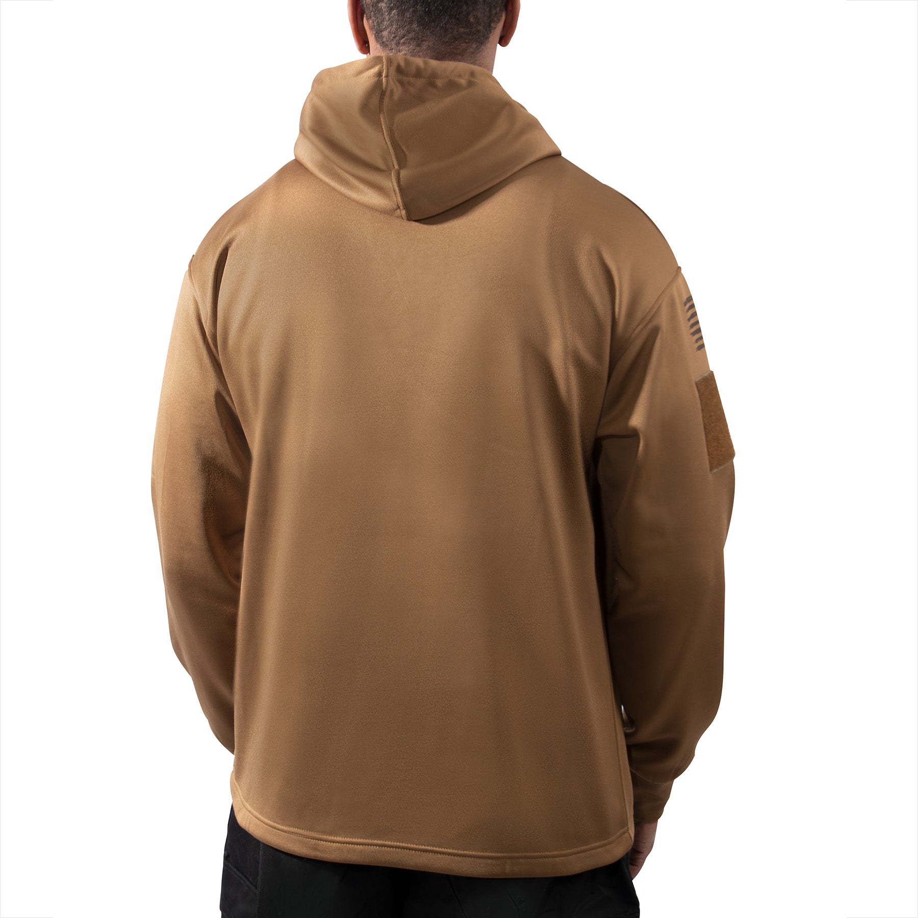 Rothco US Flag and USMC Eagle, Globe & Anchor Concealed Carry Hoodie in Coyote Brown Size XL