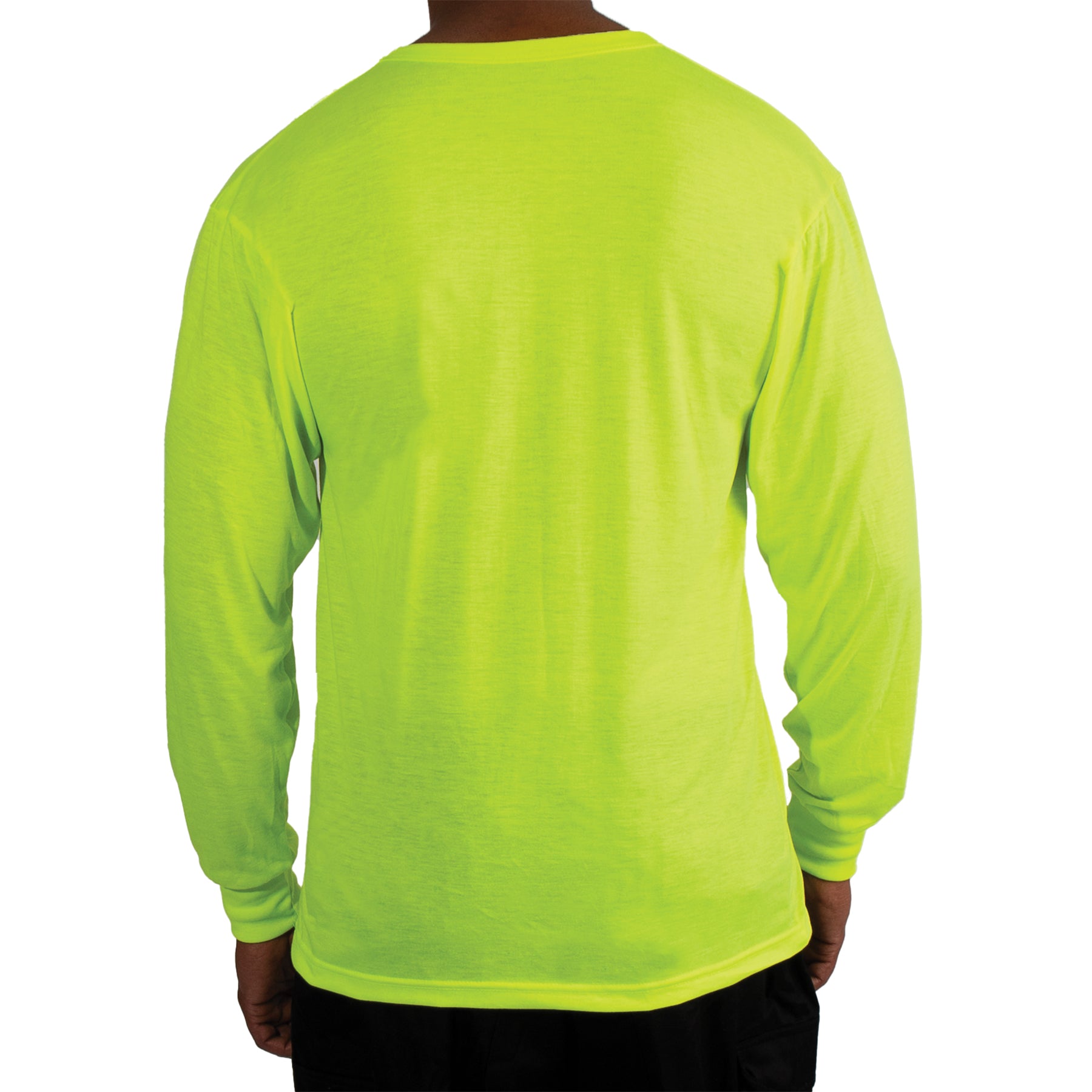 Rothco Moisture Wicking Long Sleeve Pocket T-Shirt in Safety Green - Size 2XL
