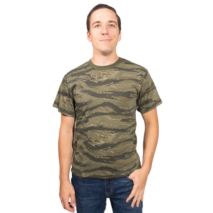 Rothco Vintage Camo T-Shirt Tiger Stripe Camo 3XL – Durable Classic Camouflage Tee for Outdoors and Casual Wear