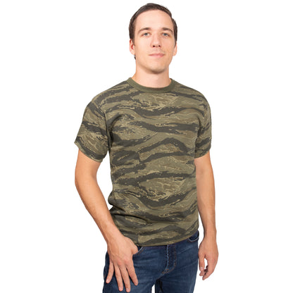 Rothco Vintage Camo T-Shirt Tiger Stripe Camo 3XL – Durable Classic Camouflage Tee for Outdoors and Casual Wear