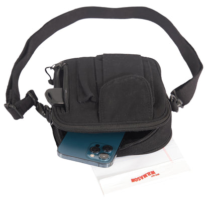 Rothco Excursion Organizer Shoulder Bag Black – Compact Outdoor & Travel Crossbody Bag with Multiple Storage Compartments