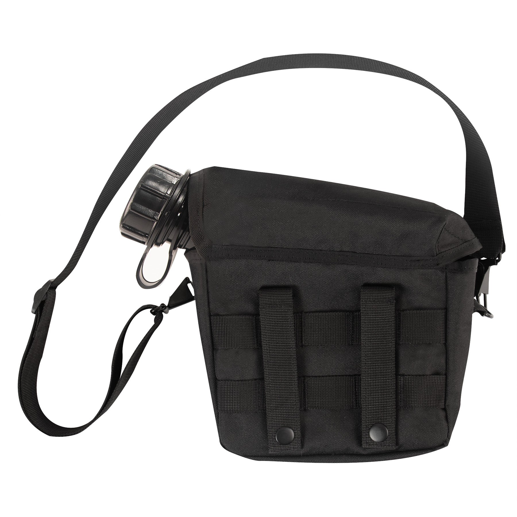 Rothco MOLLE 2 Quart Water Canteen Cover Black - Durable Tactical Hydration Accessory