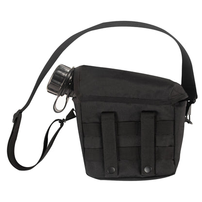 Rothco MOLLE 2 Quart Water Canteen Cover Black - Durable Tactical Hydration Accessory
