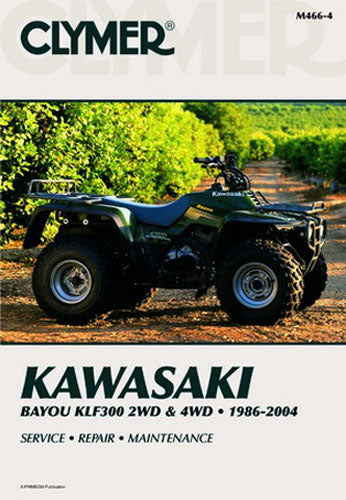 Clymer Manual for Kawasaki Bayou KLF300 2WD & 4WD (1986-2004) - Part Number CM4664