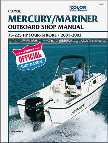 CLYMER Mercury 4-Stroke Outboard Manual (Years 2001-2003) Part CB712