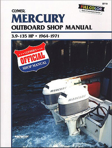Clymer Mercury 3.9-135 HP Outboard Motor Repair Manual (Part #CB719)