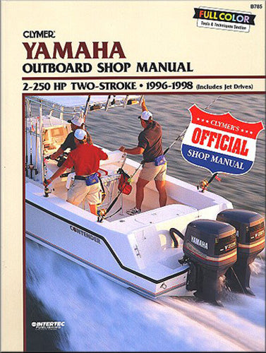 CLYMER Yamaha 2-Stroke Outboard Motor Manual for 2-250HP (1996-1998)