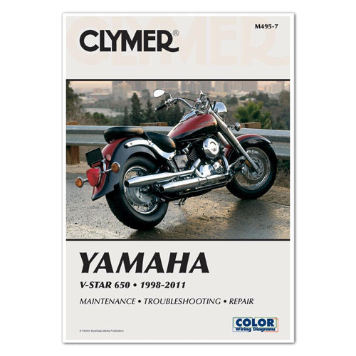 CLYMER Manual V-Star 650 Motorcycle Cover - Fits 1998-2011 Models (Part Number: CM4957)