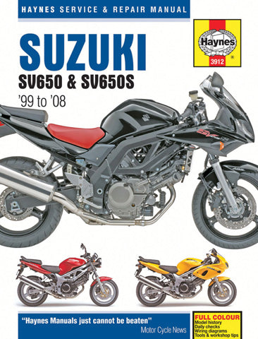 Haynes Suzuki Repair Manual Part M3912 for Suzuki Vehicles